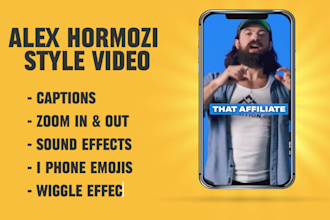 edit your video like alex hormozi style for instagram reel and tiktok