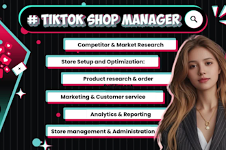 set up tiktok shop pl with hunting, listing, tts VA