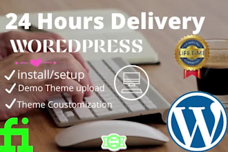 install wordpress, theme and theme customization