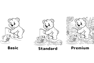 draw cute and creative coloring book pages for kids