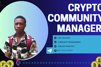 your crypto telegram community manager, discord admin server or chatters