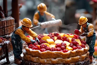do 3d miniature animation 3d food videography 3d food rendering ai animation