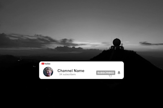 create youtube subscribe popup animation