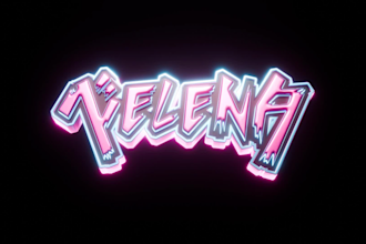 design 3d y2k streetwear logo and animation for your brand