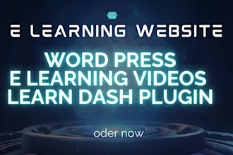 word press design, e learning videos, with customize learn dash plugin