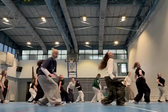 do group dance, hip hop dance, afro dance, shuffle dance to your music