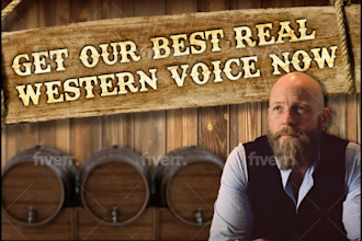 record my deep, male, western voice not ai