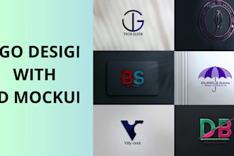 design a 3d mockup logo