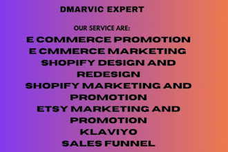 do ecom market, shopify design, ecom promo klaviyo shopify promotion SEO etsy