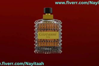 create 3d perfume model 3d perfume design for 3d perfume animation