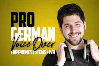 record your german phone on hold system and IVR