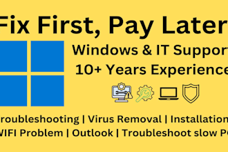 provide technical support and fix windows for laptop and desktop