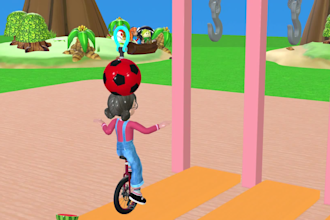 do scary teacher cartoon and squid game 3d animation for kids fountain crossing