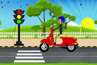 create 2d cartoons charator in vector format for animation