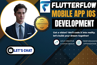 develop or fix flutter app flutterflow mobile app android ios firebase app ui ux
