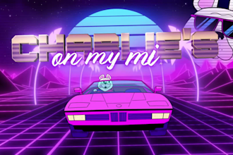 create a detailed animated lyric music video text animation with 2d art works