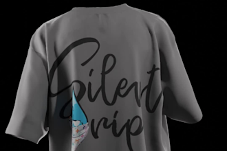 make a 3d t shirts mockup animation with your logo or design