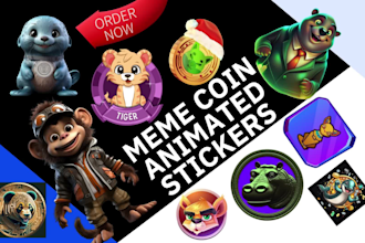 draw high custom 3d animated sticker telegram furry sticker discord gifs
