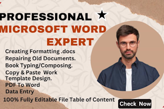 format, edit, design and create your microsoft word document