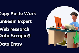 do web research and copy paste data entry