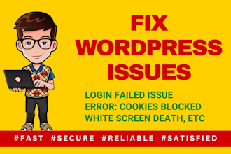 fix wordpress issues, wordpress errors or login issues safely
