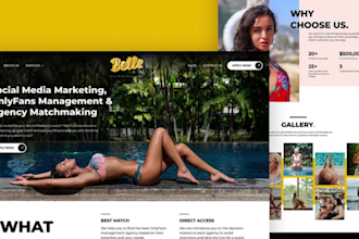 design onlyfans website onlyfans agency website  wordpress website