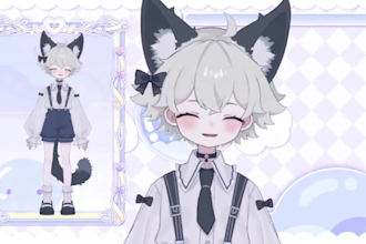 model modify 2d live model 2d vtuber rigging anthropomorphic model stream model