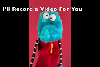 let vort the puppet record a custom video for you, a friend, or a business