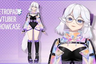 draw and rig 2d vtuber model, damikaruka, 2d nsfw vtuber model live2d commission