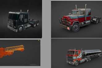 design 3d game object modeling and character rig with animation on blender