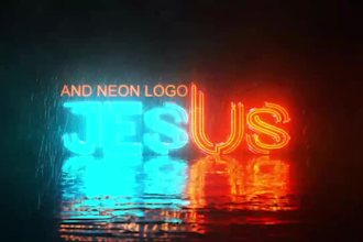 give animation to your logo with this neon and rain effect