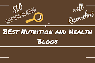 write articles and blog posts about health and nutrition