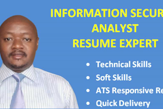 write or edit your information security analyst resume, template, example