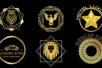 design luxury gold logo for your brand in 24 hours