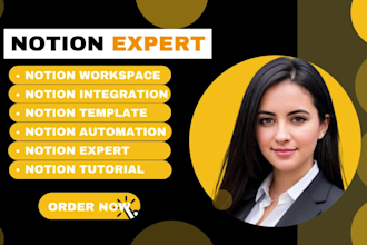 build custom notion template notion dashboard notion workspace notion automation