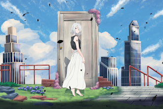 draw an animated background in anime style