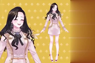 create live 2d vtuber model, vtuber rigging, live 2d design, 2d vtuber