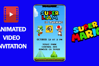 create an birthday video invitation