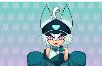 create cute chibi anime pngtuber or giftuber for you