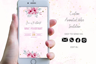 do animated of baby shower and birthday invitation for you