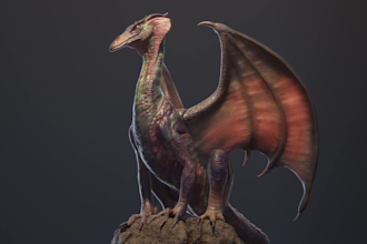 create 3d dragon animation, animal animation, animation modal