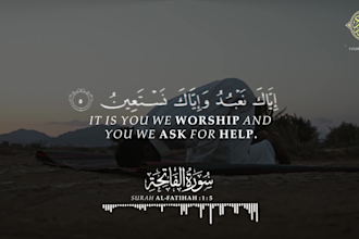 design beautiful quran recitation videos and any subtitles
