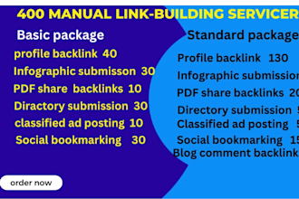 provide SEO manual link building service with 400 high da pa contextual backlink