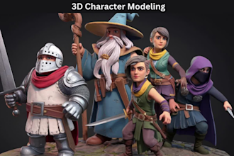 sculpt high quality 3d modeling game character 3d rigging for 3d printing