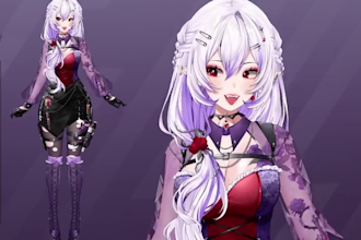 design and rig custom 2d vtuber model, live2d rigging, anime for streamers
