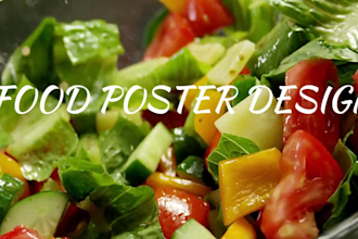 design  food posters, flyers, banners, and menu cards for restaurant