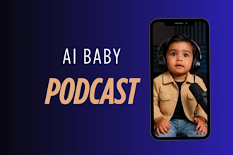 create ai baby podcast, ai talking veo3 avatar video fo you