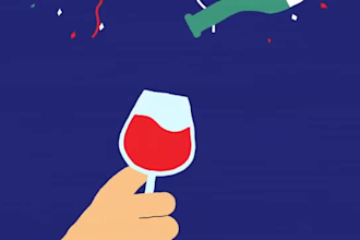 create 3d cartoon new year christmas animation, explainer video, card