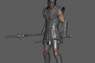 do 3d game character design, game asset 3d rigging, texturing in unreal engine