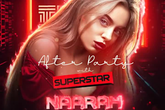 create an awesome animation motion flyer poster for event, party, or club